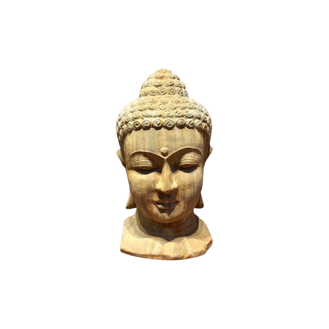 Meditating Buddha Head Statue - Small - Majestic Fountains.jpg