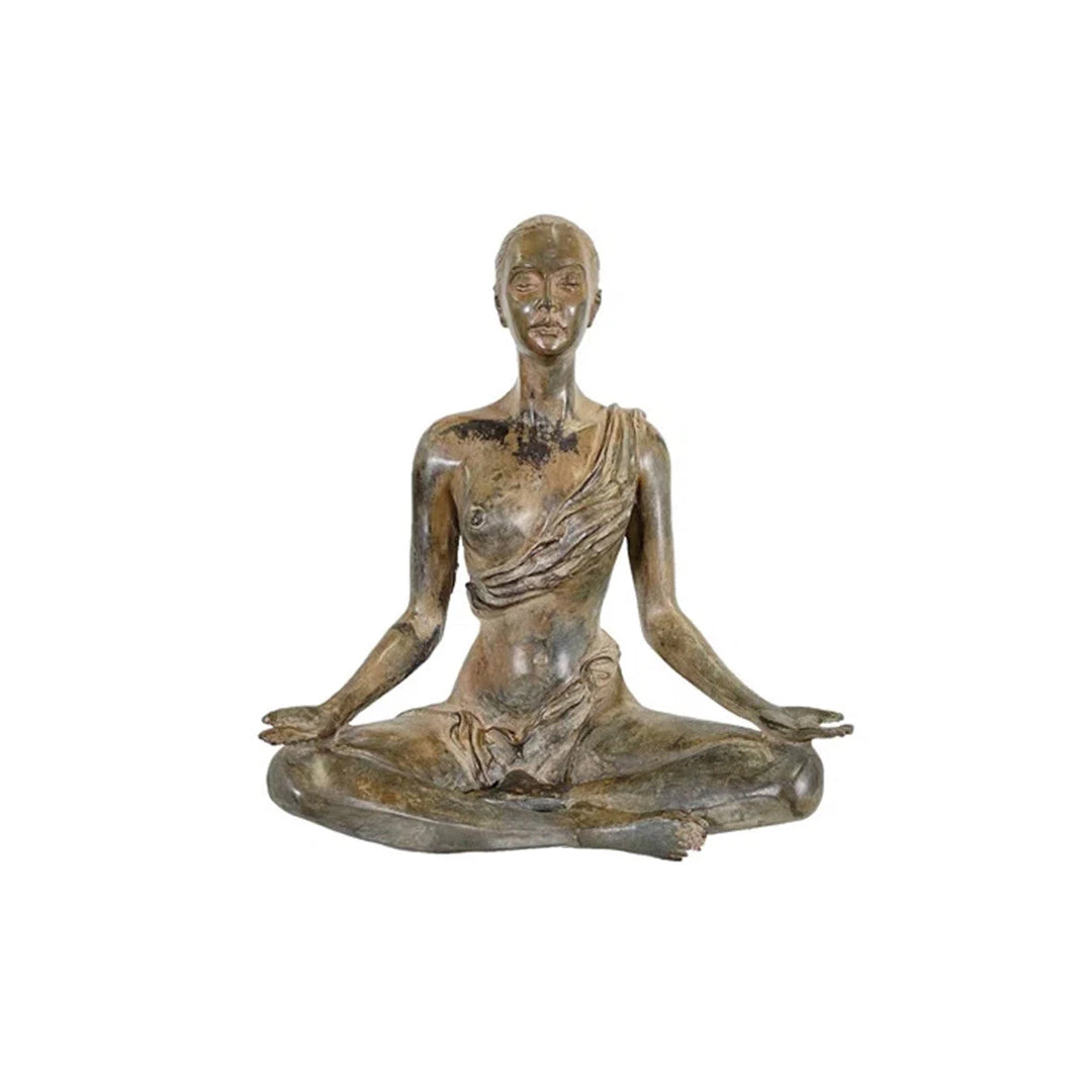 Meditating Lady Bronze Table Top Sculpture - Majestic Fountains.jpg
