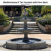 Mediterranean 3 Tier Fountain with Fiore Basin in Cast Stone - Fiore Stone LG134-FCRG - Majestic Fountains and More.