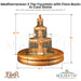 Mediterranean 3 Tier Fountain with Fiore Basin in Cast Stone - LG134-FCRG - Majestic Fountains