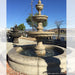 Mediterranean 3 Tier Fountain with Fiore Basin in Cast Stone -  LG134-FCRG - Majestic Fountains
