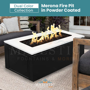 The Outdoor Plus Merona Fire Pit in Powder Coated Steel - Majestic Fountains and More