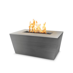 TOP Fires Mesa Rectangle Fire Pit in Stainless Steel by The Outdoor Plus - Majestic Fountains