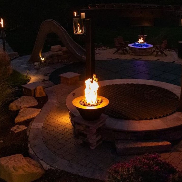 Mesa Fire Bowl in Hammered Copper by HPC - Majestic Fountains and More.
