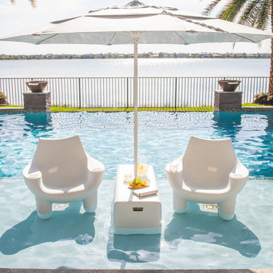 QUICKSHIP Mibster Chair White Granite - Majestic Fountains