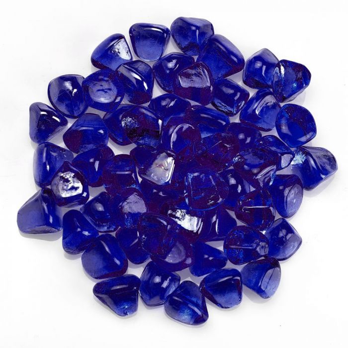 Midnight Blue Luster Zircon Fire Glass - Majestic Fountains and More.