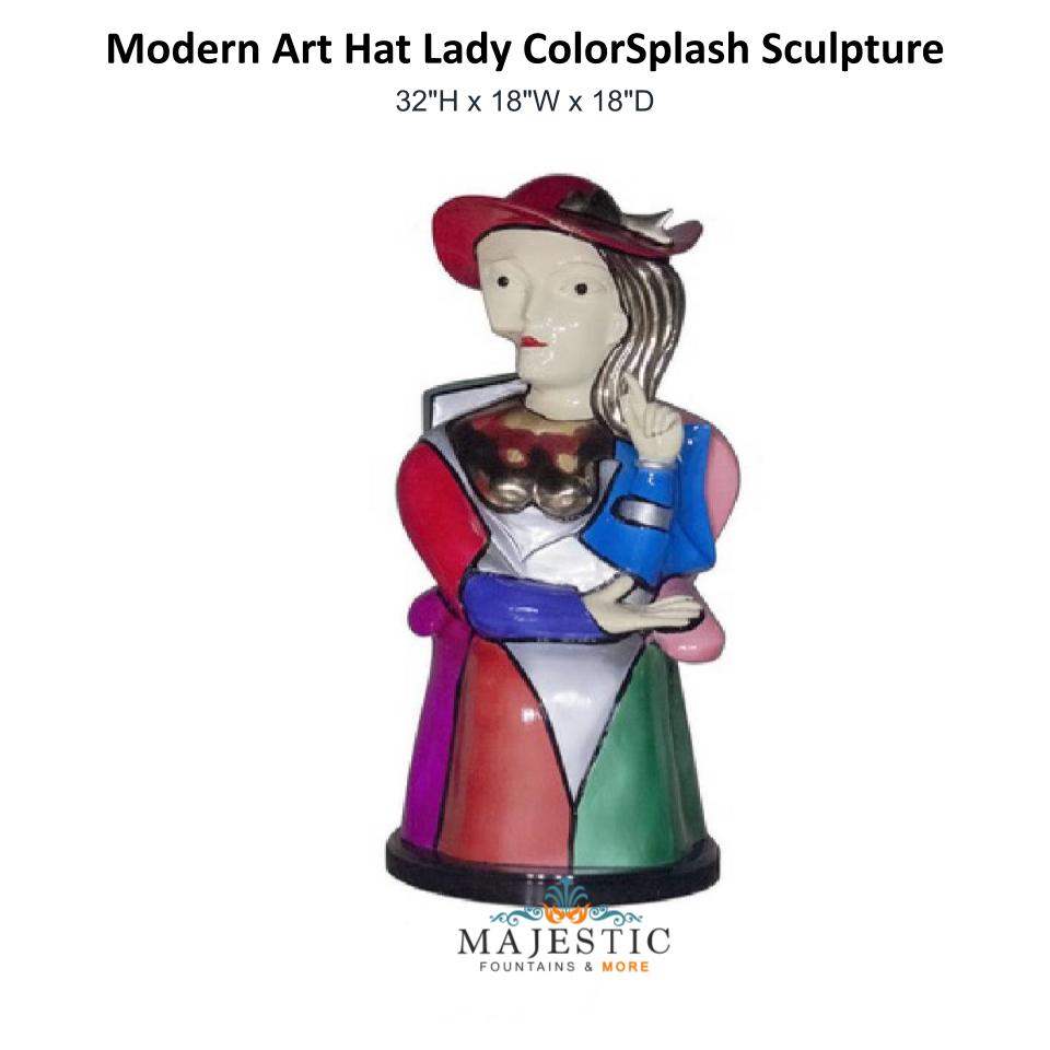 Modern Art Hat Lady - Majestic Fountains and More