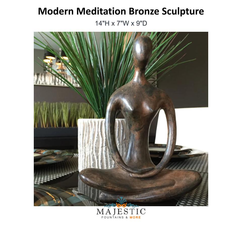 Modern Meditation Bronze Sculpture - Majestic Fountains & More
