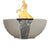 Moderno 2 Fire & Water Bowl in GFRC Concrete by Prism Hardscapes - Majestic Fountains