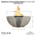 Moderno 2 Fire & Water Bowl PH-446-FWB in GFRC Size - Majestic Fountains