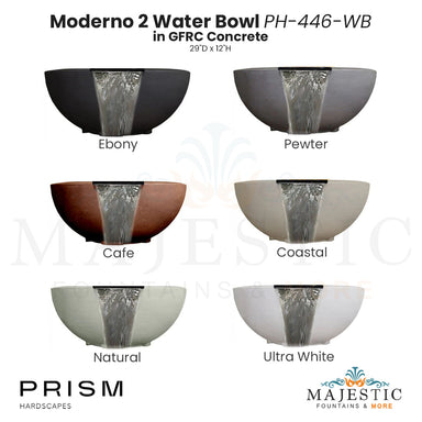 Moderno 2 Water Bowl PH-446-WB in GFRC - Majestic Fountains