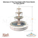 Monaco 3 Tier Fountain with Fiore Basin in Cast Stone - Fiore Stone LG169-FRG - Majestic Fountains