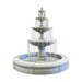 Monaco 4 Tier Fountain with Fiore Basin in Cast Stone - Fiore Stone LG169-FMRG - Majestic Fountains