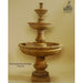 Montefalco Concrete 3 Tier Outdoor Courtyard Fountain in a studio shot with a weathered brown finish, 71 inch H x 41 inch W