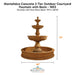 Montefalco Concrete 3 Tier Outdoor Courtyard Fountain with Basin - 1603 - Majestic Fountains