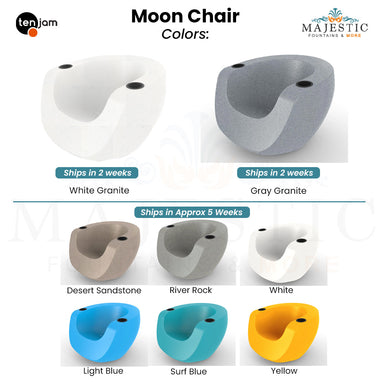 Moon Chair Size - Majestic Fountains
