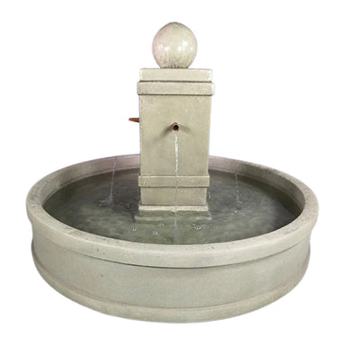 Napa Fountain with Round Basin Kit - with Copper, Rustic Iron or Bronze Spouts - 1787 - Majestic Fountains