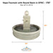 Napa Fountain with Round Basin in GFRC - 1787 - Majestic Fountains