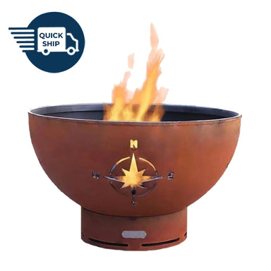 Navigator Wood Burning or Gas Fire Pit - by Fire Pit Art - Majestic Fountains