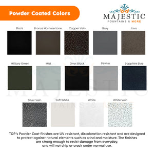 Powder Coated Colors - Majestic Fountains and More