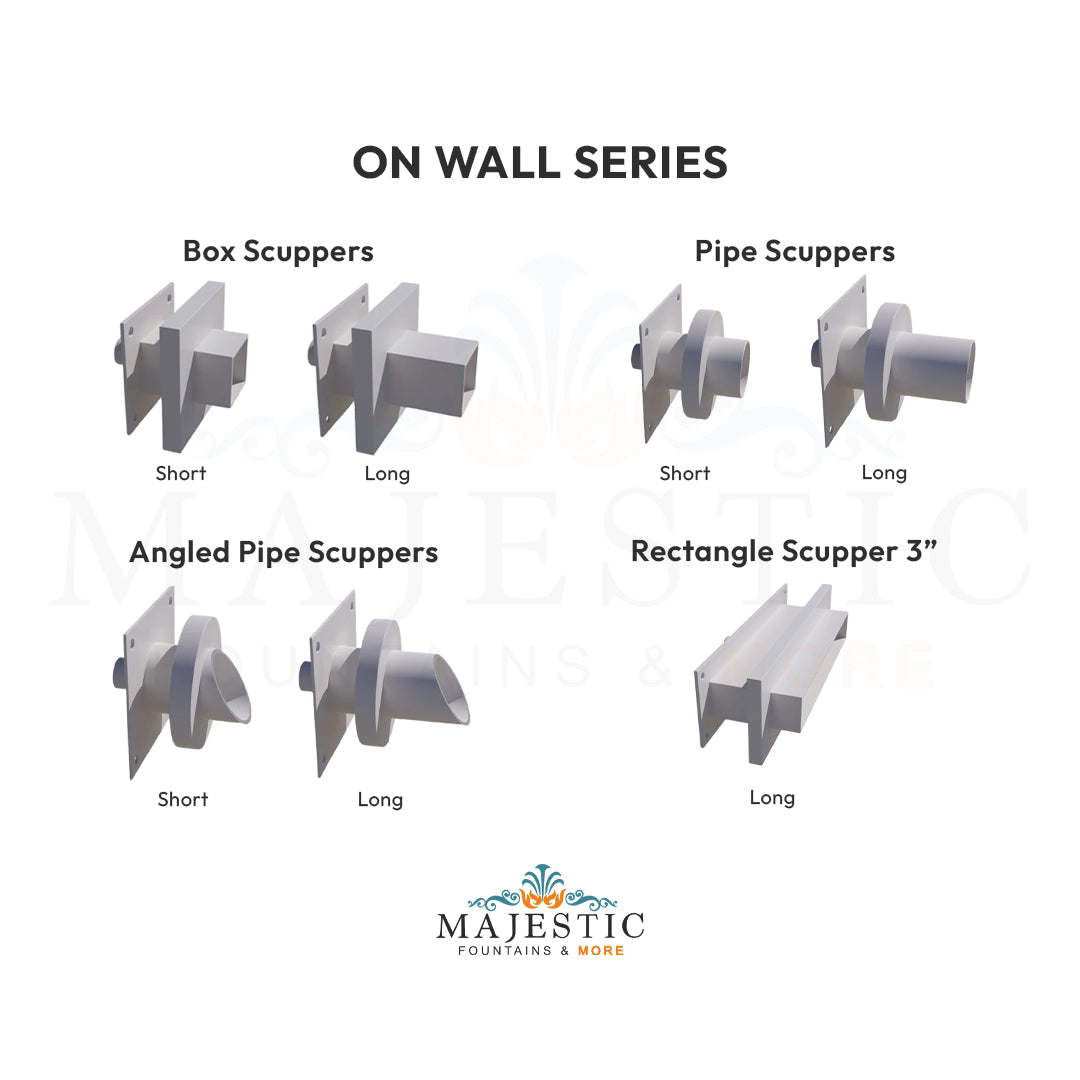 On Wall Scupper Series - Majestic Fountains