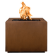 TOP Fires Forma Square Fire Pit in Corton Steel by The Outdoor Plus - Majestic Fountains