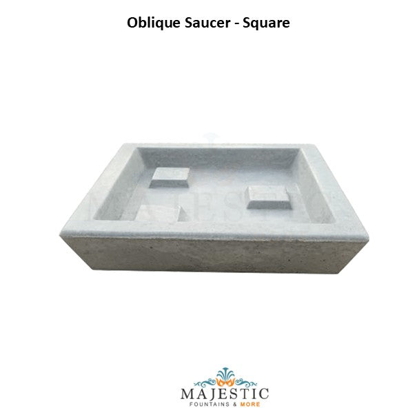 Oblique Saucers - Square - Phoenix Precast - Majestic Fountains