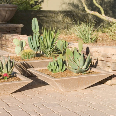 Oblique Series Low Planter - Majestic Fountains