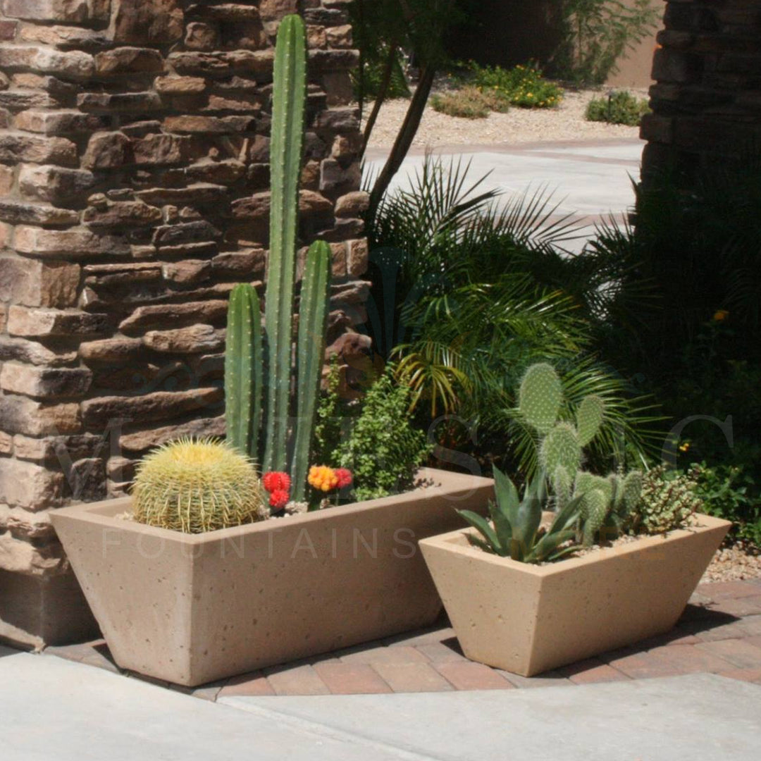 Oblique Series Rectangular Planter - Majestic Fountains
