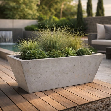 Oblique Series Rectangular Planter - Majestic Fountains