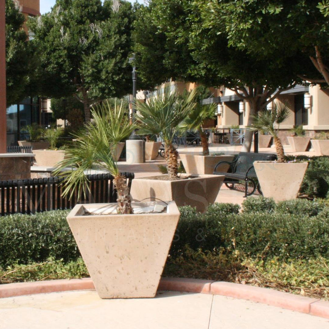 Oblique Series Tall Planter - Majestic Fountains