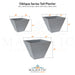Oblique Series Tall Planter - Majestic Fountains