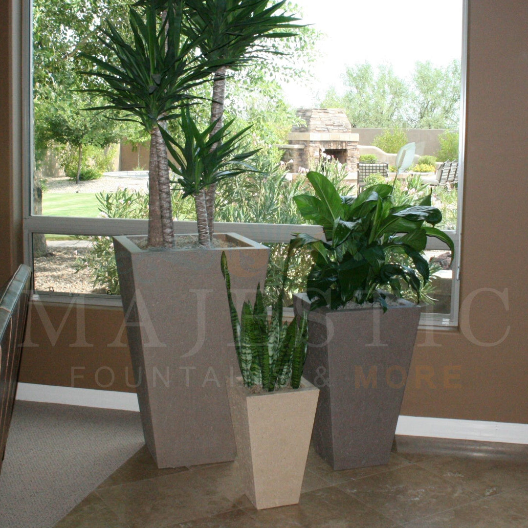 Oblique Series Vase Planter - Majestic Fountains