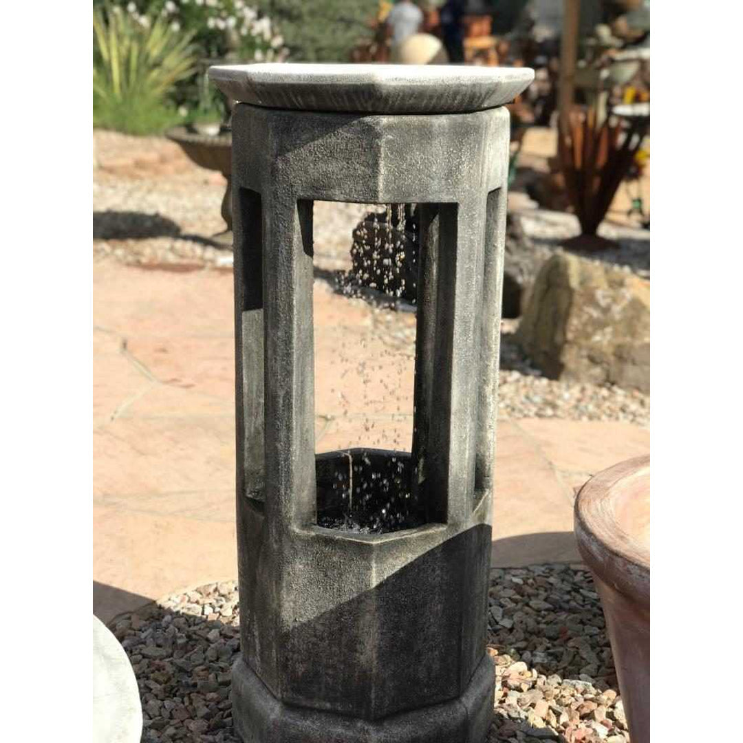 Octagon Rain Fountain in Cast Stone - 241-F - Majestic Fountains and More