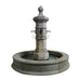 Octavia Concrete Column with 84W Easy Pond Basin Outdoor Fountain - 1600-1316 - Majestic Fountains