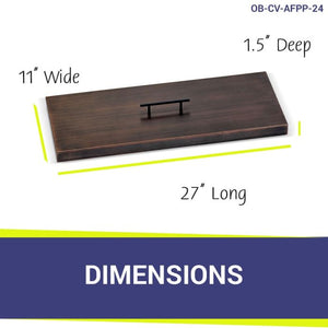 Oil Rubbed Bronze Stainless Steel Rectangular Lid  - Majestic fountains
