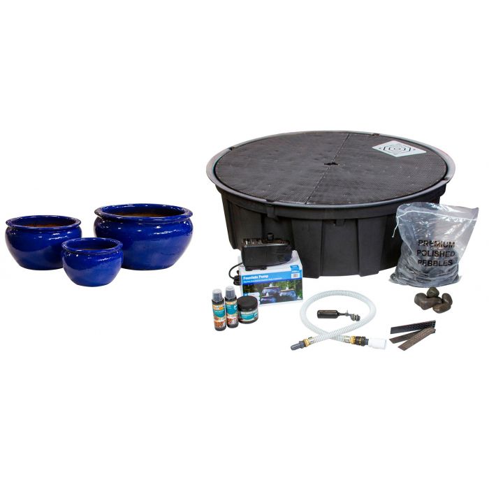 One of a Kind Triple Vase - Complete Fountain Kit - Majestic Fountains