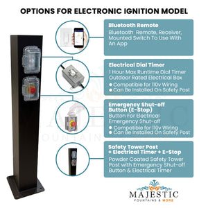 Options for Electronic Ignition Model - Majestic Fountains and More