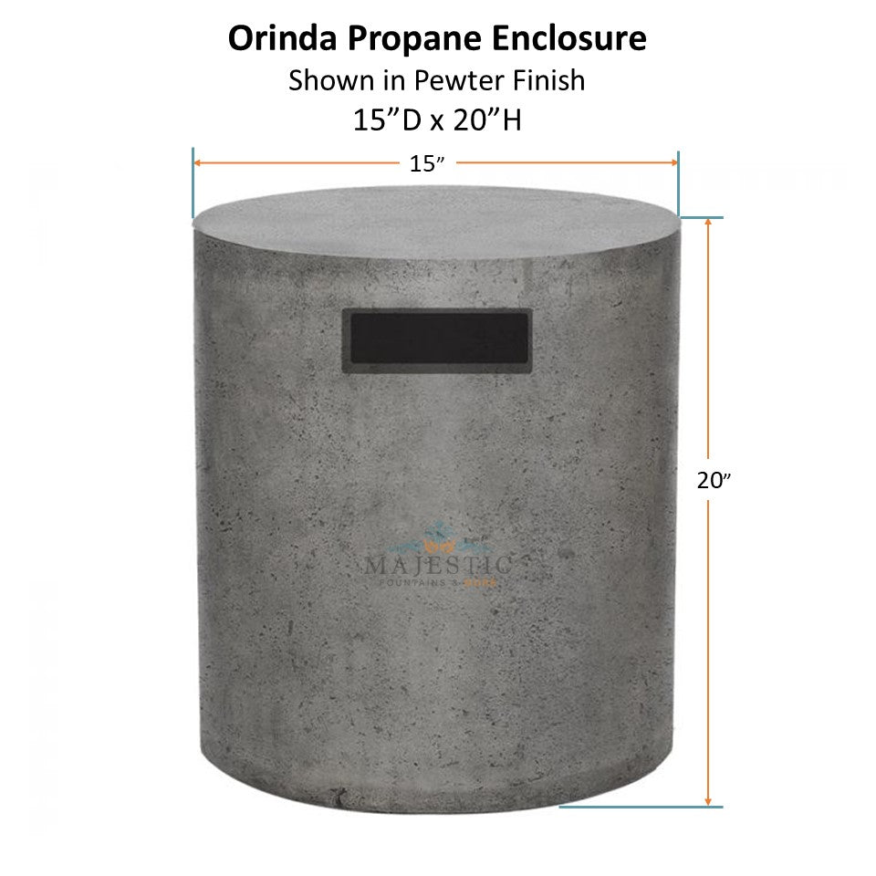 Orinda Propane Enclosure in Pewter by Prism Hardscapes - Majestic Fountains and More