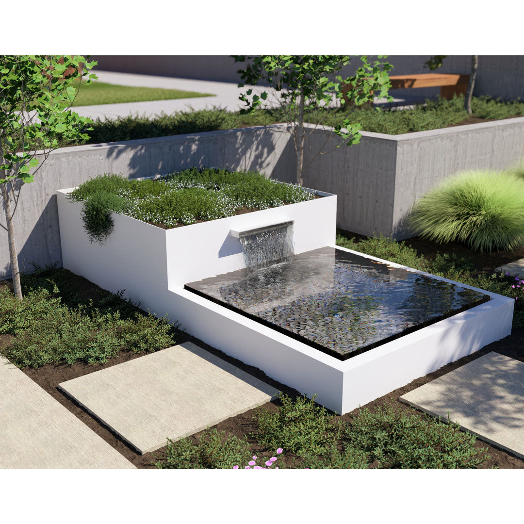 Ortona Fountain in Powder Coated Aluminum  - Majestic Fountains