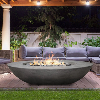 Ovale Fire Table PH-707 in GFRC Concrete - Majestic Fountains