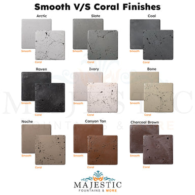 Phoenix Design Cast High Heat Smooth And Coral GFRC Finishes - Majestic Fountains and More
