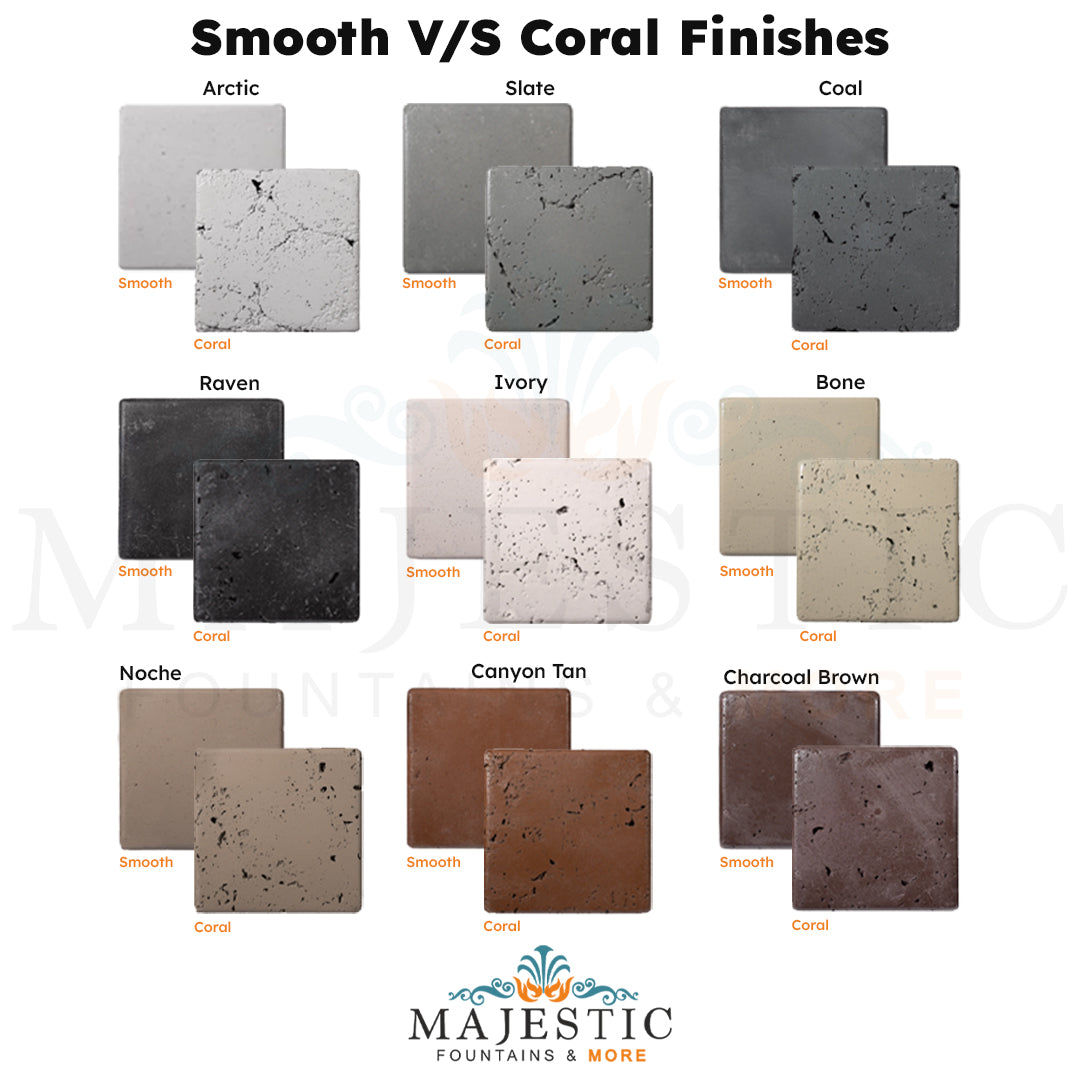 Phoenix Design Cast High Heat Smooth And Coral GFRC Finishes - Majestic Fountains and More