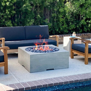 Piazza Fire Table PH-705 in GFRC Concrete  - Majestic Fountains
