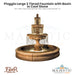 Pioggia Large 3 Tiered Fountain with Basin in Cast Stone - Fiore Stone AGA-LG163-FR - Majestic Fountains