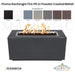 Pismo Rectangle Fire Pit in Powder Coated Metal - Majestic Fountains and More