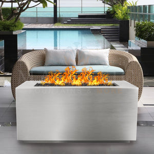 The Outdoor Plus Pismo Rectangle Metal Fire Pi - Majestic Fountains