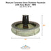 Planum Concrete Urna Outdoor Courtyard Fountain with Basin - 1704 - Majestic Fountains