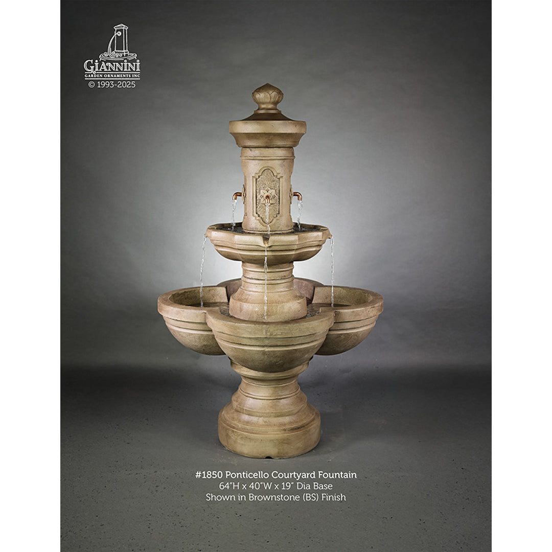 Ponticello Courtyard Fountain - 1850 - Majestic Fountains