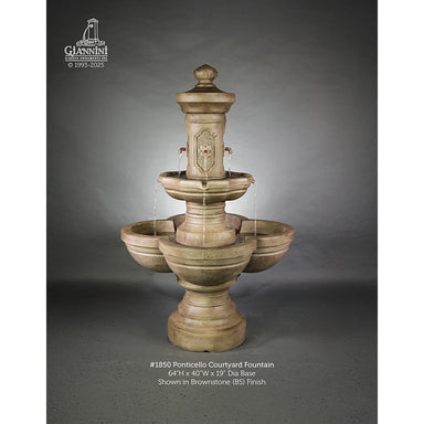 Ponticello Courtyard Fountain - 1850 - Majestic Fountains